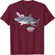 Cute Shark with Easter Basket and Bunny Ears Happy Easter T-Shirt - T-Shirt | Maroon