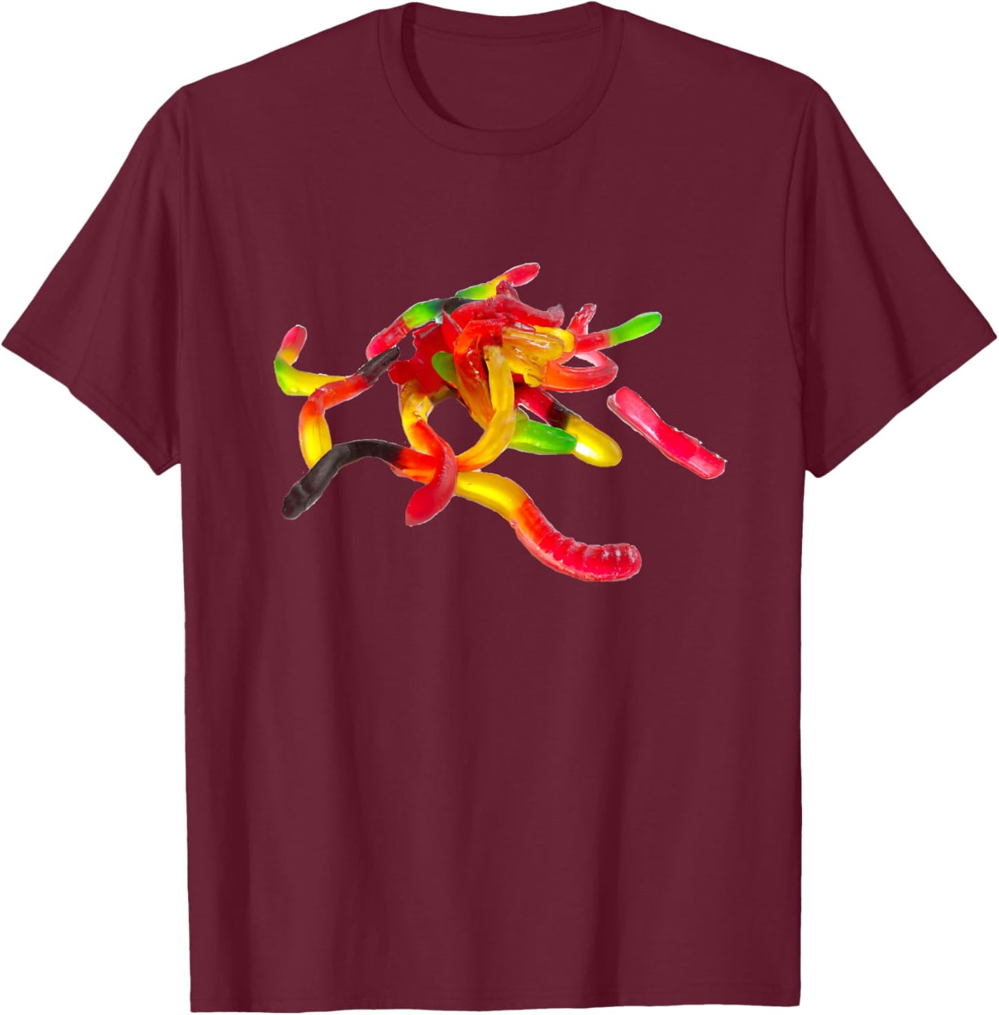 Gummy Worms T-Shirt - T-Shirt | Maroon