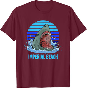 Imperial Beach Vacation Shark Theme Women Girls Kids T-Shirt - T-Shirt | Maroon