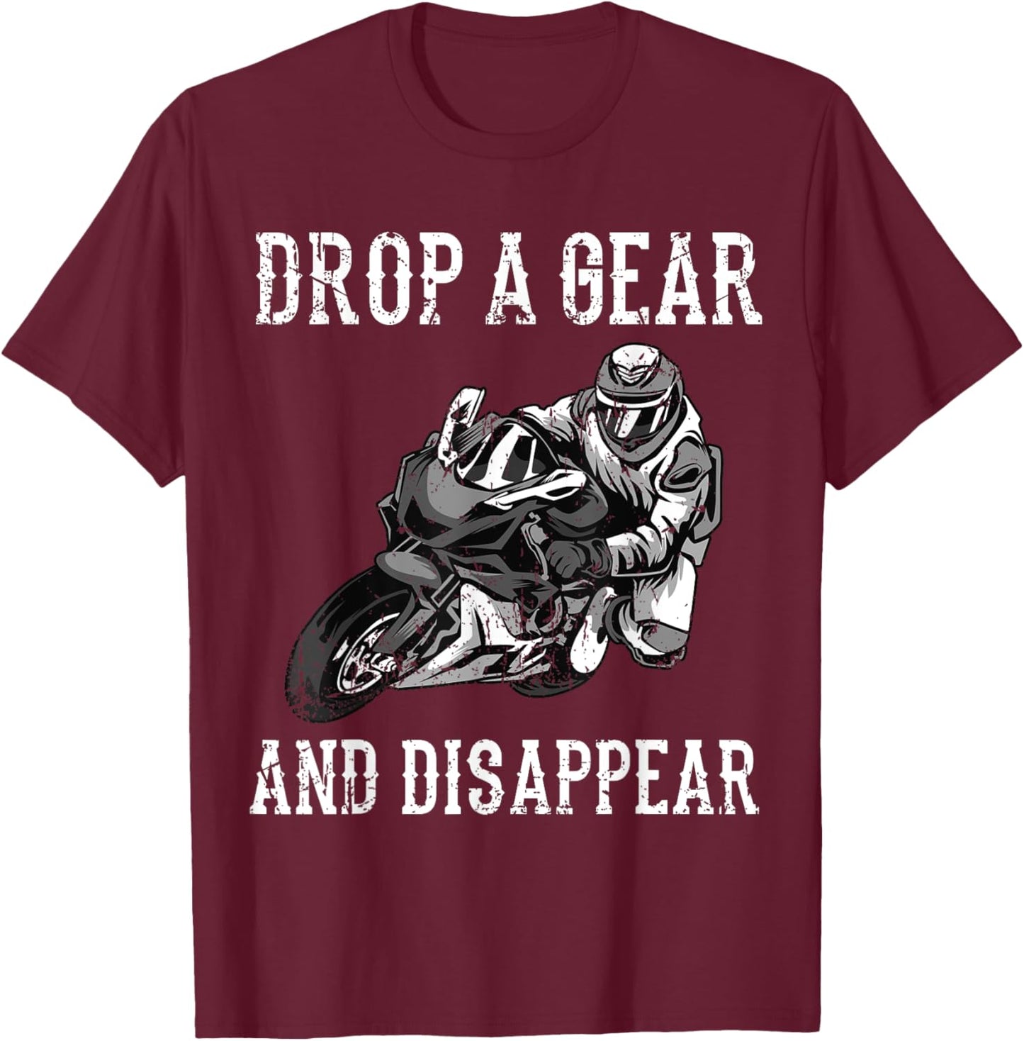 Funny Motorcycle Riders Gift Motorbike Biker Men Women T-Shirt - T-Shirt | Maroon