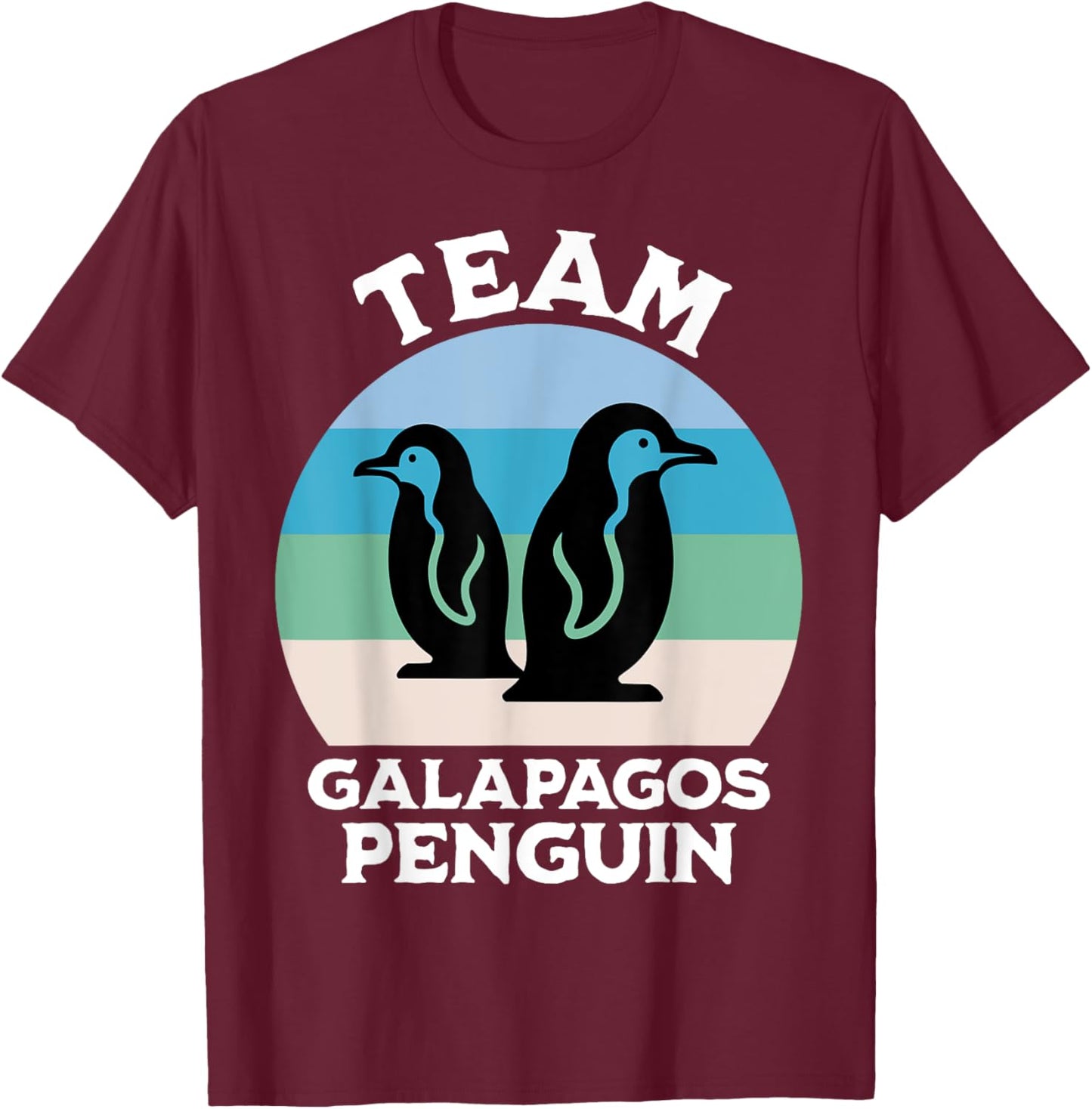Galapagos Penguin Team Galapagos Penguin T-Shirt - T-Shirt | Maroon