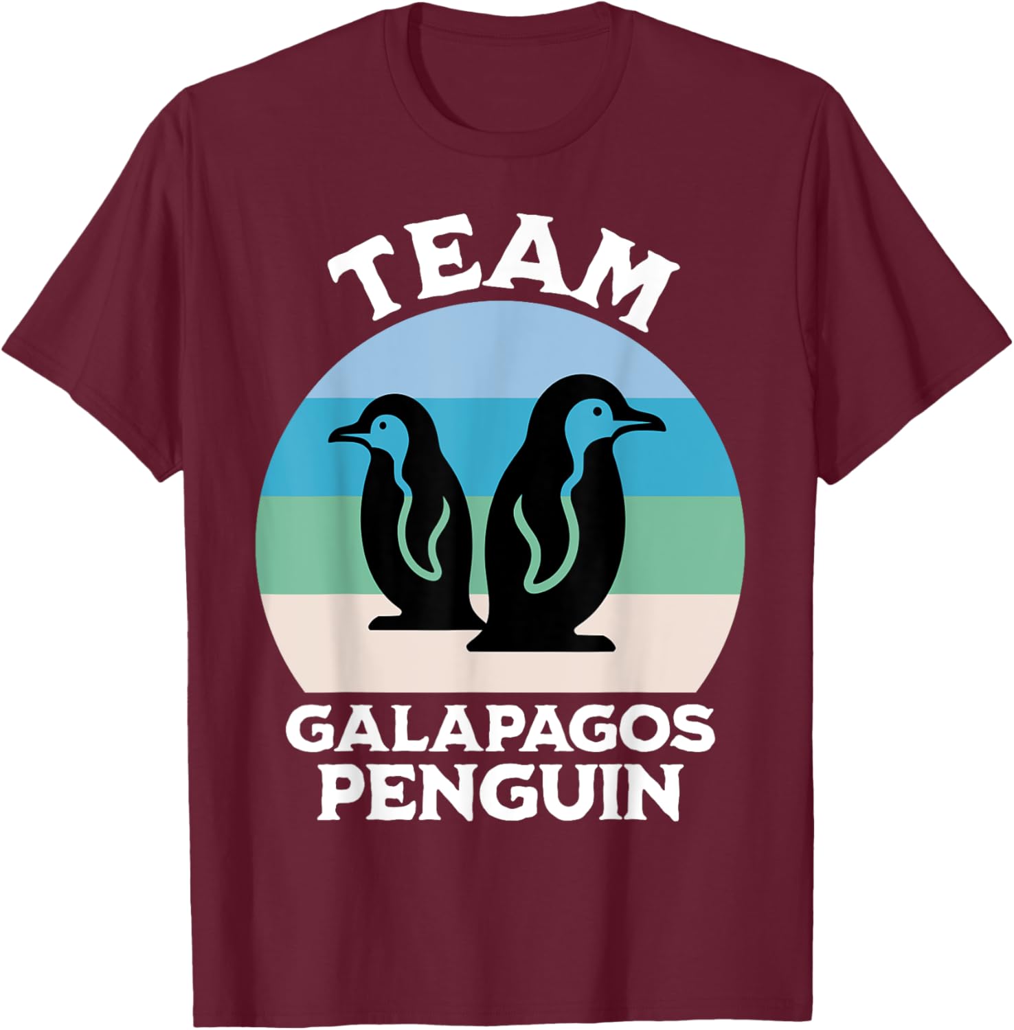 Galapagos Penguin Team Galapagos Penguin T-Shirt - T-Shirt | Maroon
