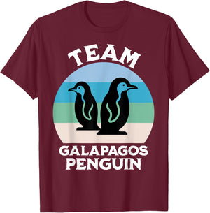Galapagos Penguin Team Galapagos Penguin T-Shirt - T-Shirt | Maroon