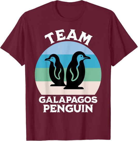 Galapagos Penguin Team Galapagos Penguin T-Shirt - T-Shirt | Maroon