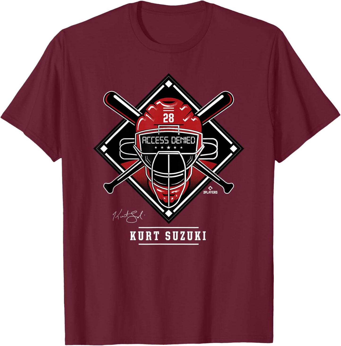 Access Denied Kurt Suzuki T-Shirt - T-Shirt | Maroon