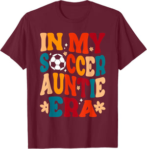 In My Soccer Auntie Era T-Shirt - T-Shirt | Maroon