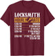 Professional Locksmith Hourly Rate Funny Picker Locksmithing T-Shirt - T-Shirt | Maroon