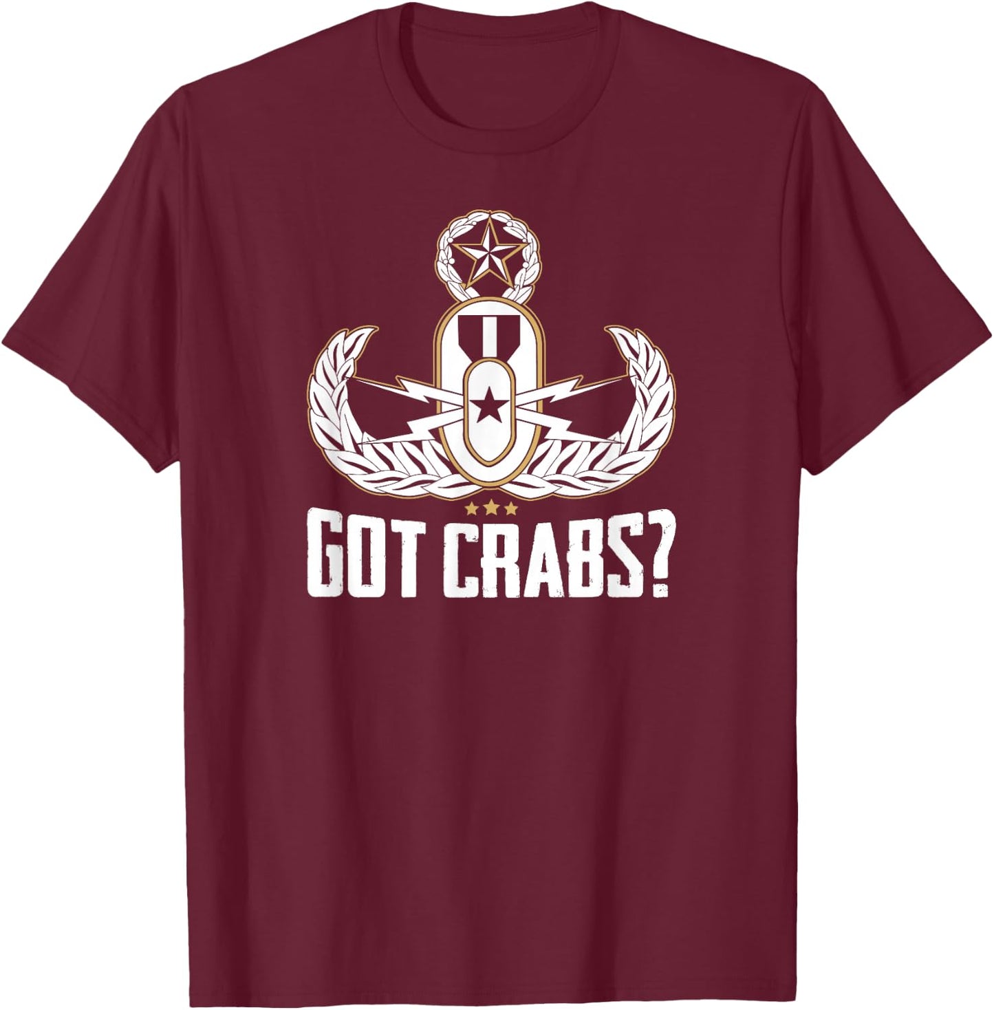 EOD Tech Funny Master Blaster EOD Badge T-Shirt - T-Shirt | Maroon