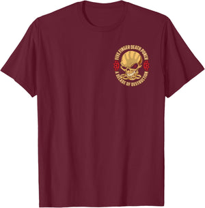 Five Finger Death Punch - Bonehead Cross , , Black, Small T-Shirt - T-Shirt | Maroon