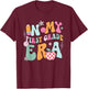 In My First Grade Era Back To School Retro Groovy 1st Grade T-Shirt - T-Shirt | Maroon