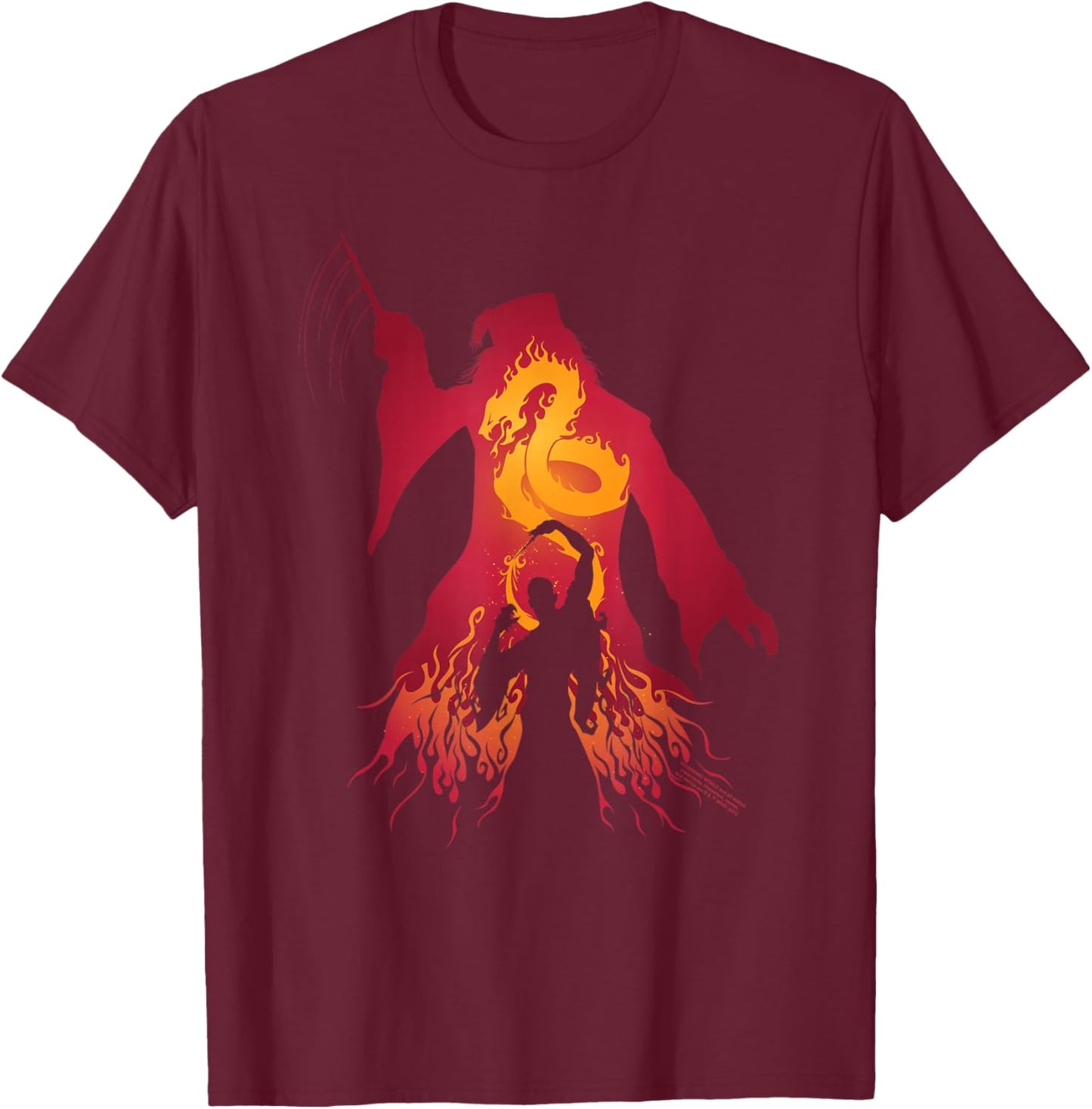 Harry Potter Fiery Dumbledore vs. Voldemort T-Shirt - T-Shirt | Maroon