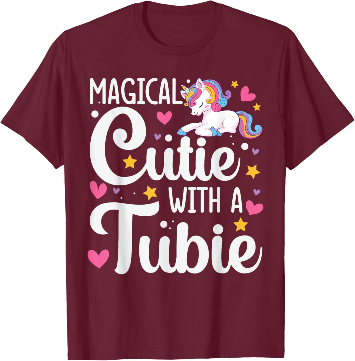 Feeding G Tube Covers for Girls Gtube Accessories for Babies T-Shirt - T-Shirt | Maroon
