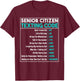 Senior Citizens Texting Code Retirement Old Elderly Parents T-Shirt - T-Shirt | Maroon