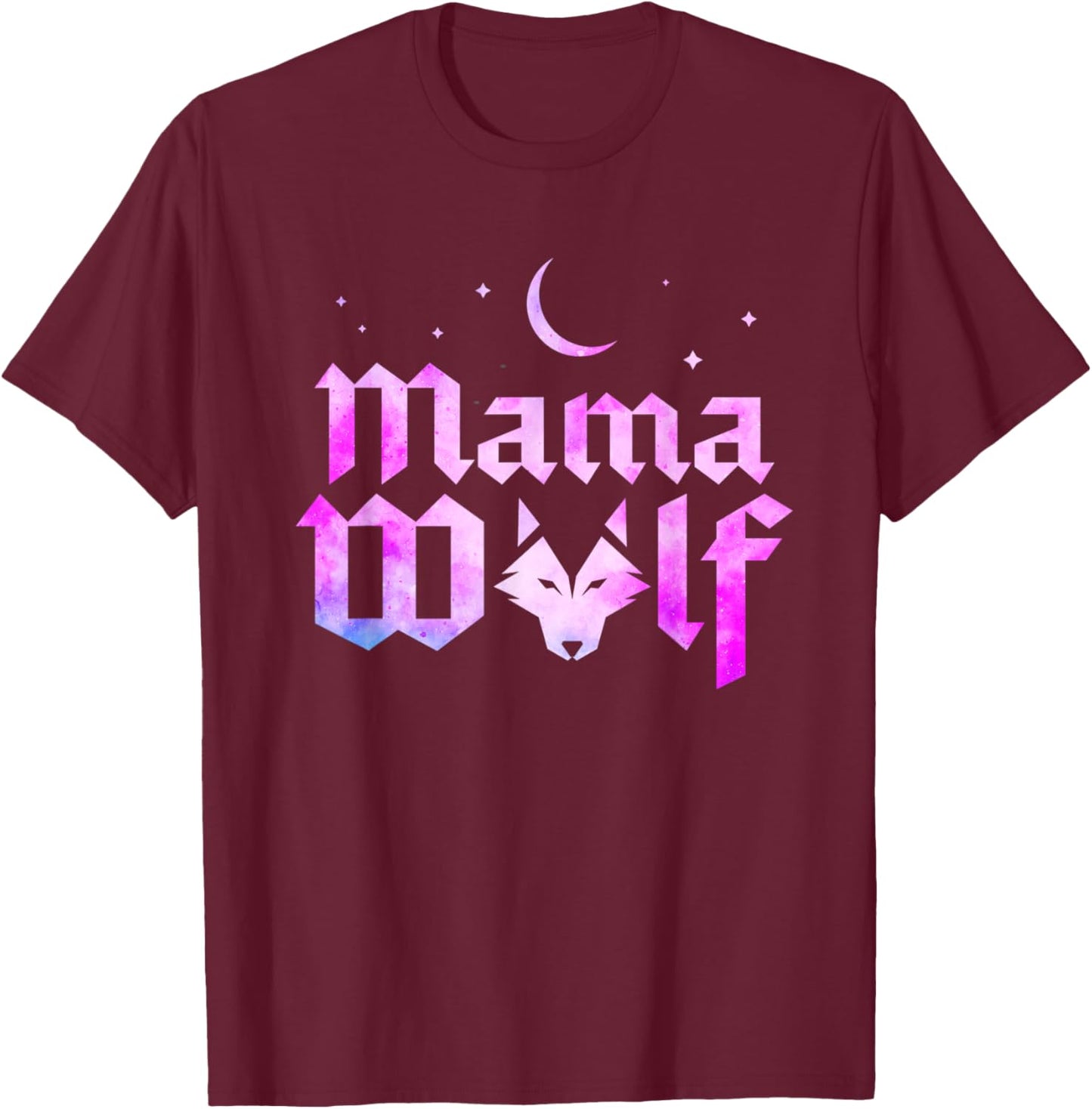 Mama Wolf Wolves Wild Lover Mom Mother Women Mothers Day T-Shirt - T-Shirt | Maroon