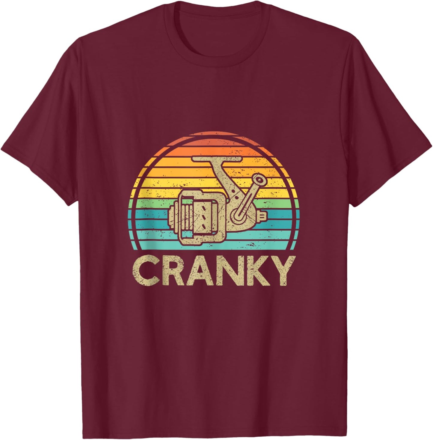 Crankbait Fishing Lure - Cranky Funny Gift Ideas For Fishing T-Shirt - T-Shirt | Maroon
