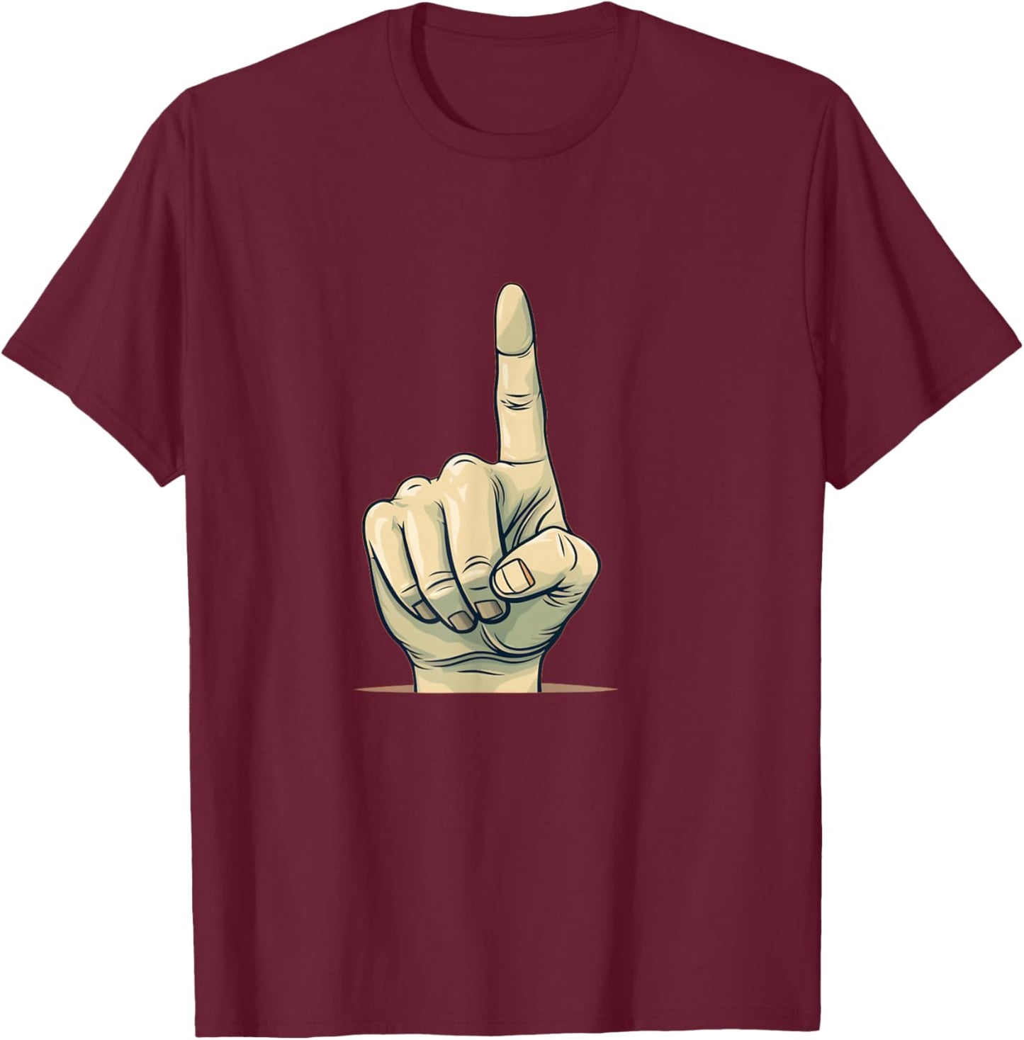 Funny index finger costume for forefinger lovers T-Shirt - T-Shirt | Maroon