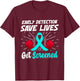 Teal Ribbon Cervical Cancer Awareness Month Survivor T-Shirt - T-Shirt | Maroon