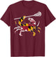 Maryland Blue Crab Lacrosse Lover Flag of Maryland T-Shirt - T-Shirt | Maroon