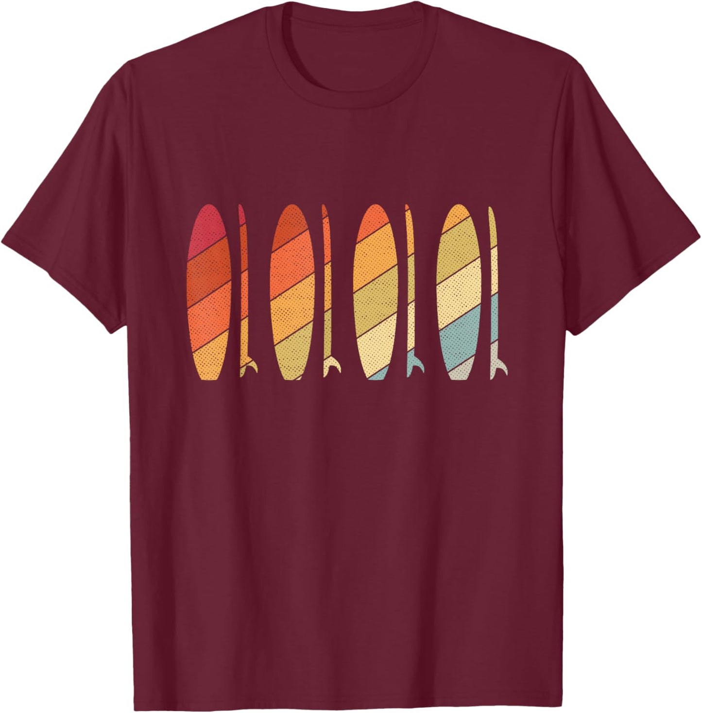 Vintage Surfboard Surfing Surfer Surfboard T-Shirt - T-Shirt | Maroon