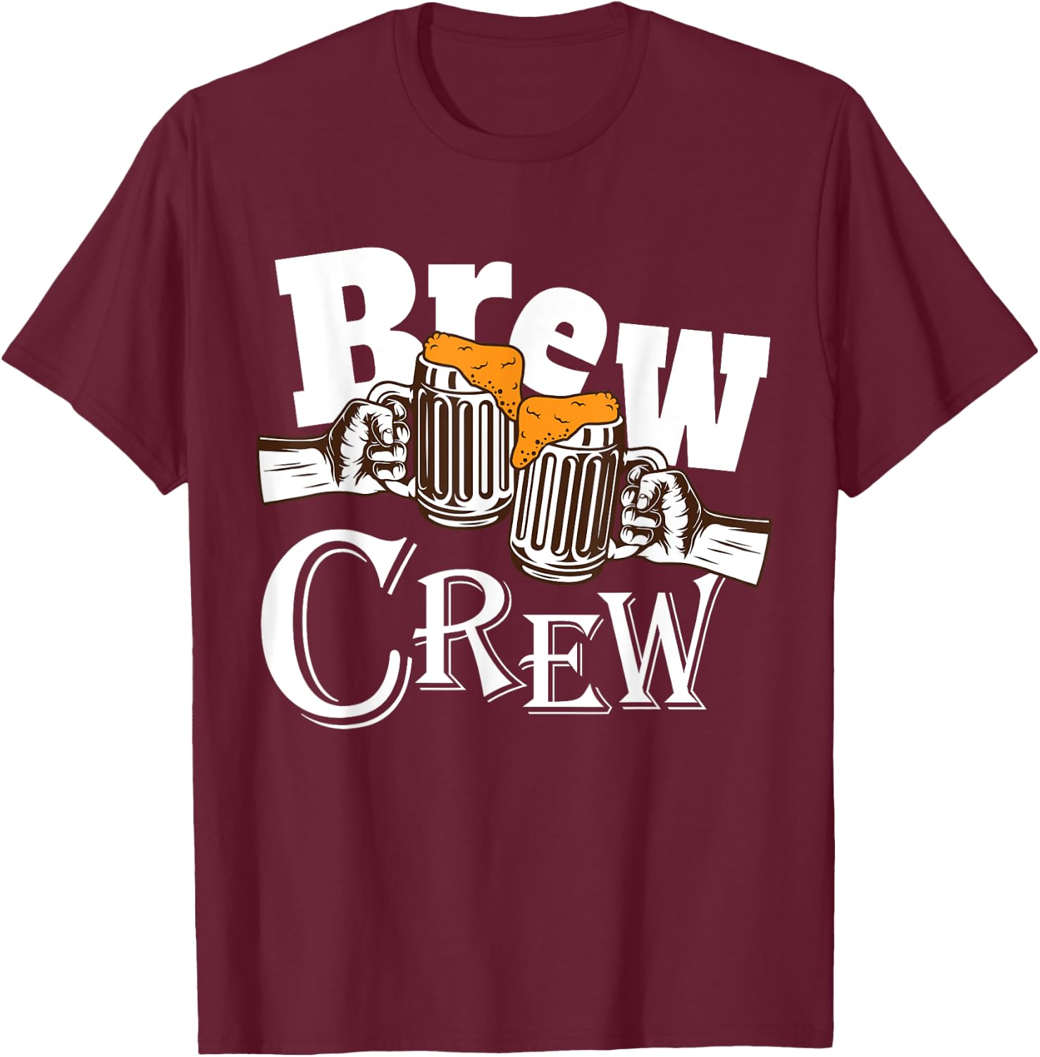 Brew Crew, Bachelors Party T shirt, Beer drinking crew squad T-Shirt - T-Shirt | Maroon