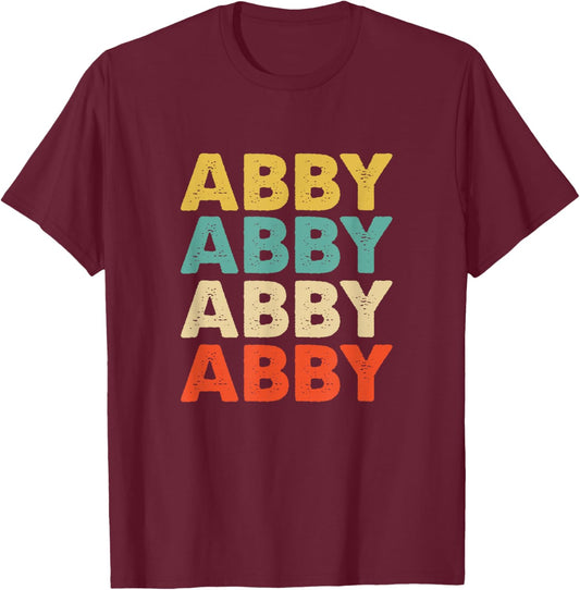 Abby Name T-Shirt - T-Shirt | Maroon