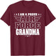 Proud Air Force Grandma Patriotic Pride Military Grandmother T-Shirt - T-Shirt | Maroon