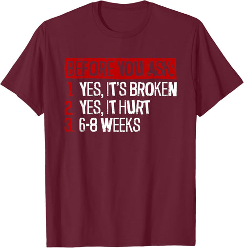 Yes, It's Broken. Yes, It Hurt. 6-8 Weeks. - Broken Leg