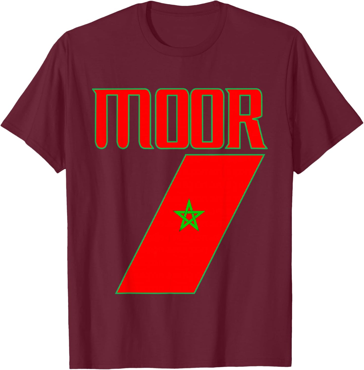 Moorish American 7 T-Shirt - T-Shirt | Maroon