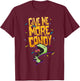 Invader Zim Halloween Gir Give Me More Candy Poster T-Shirt - T-Shirt | Maroon
