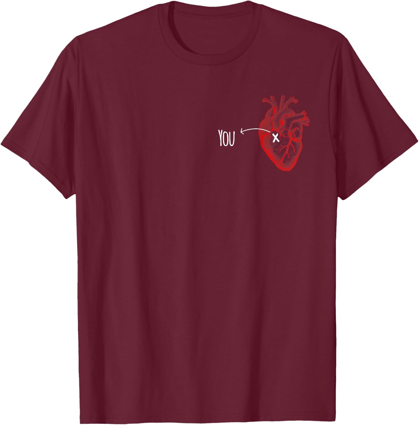 They are anatomical in my heart couple Valentine's Day T-Shirt - T-Shirt | Maroon