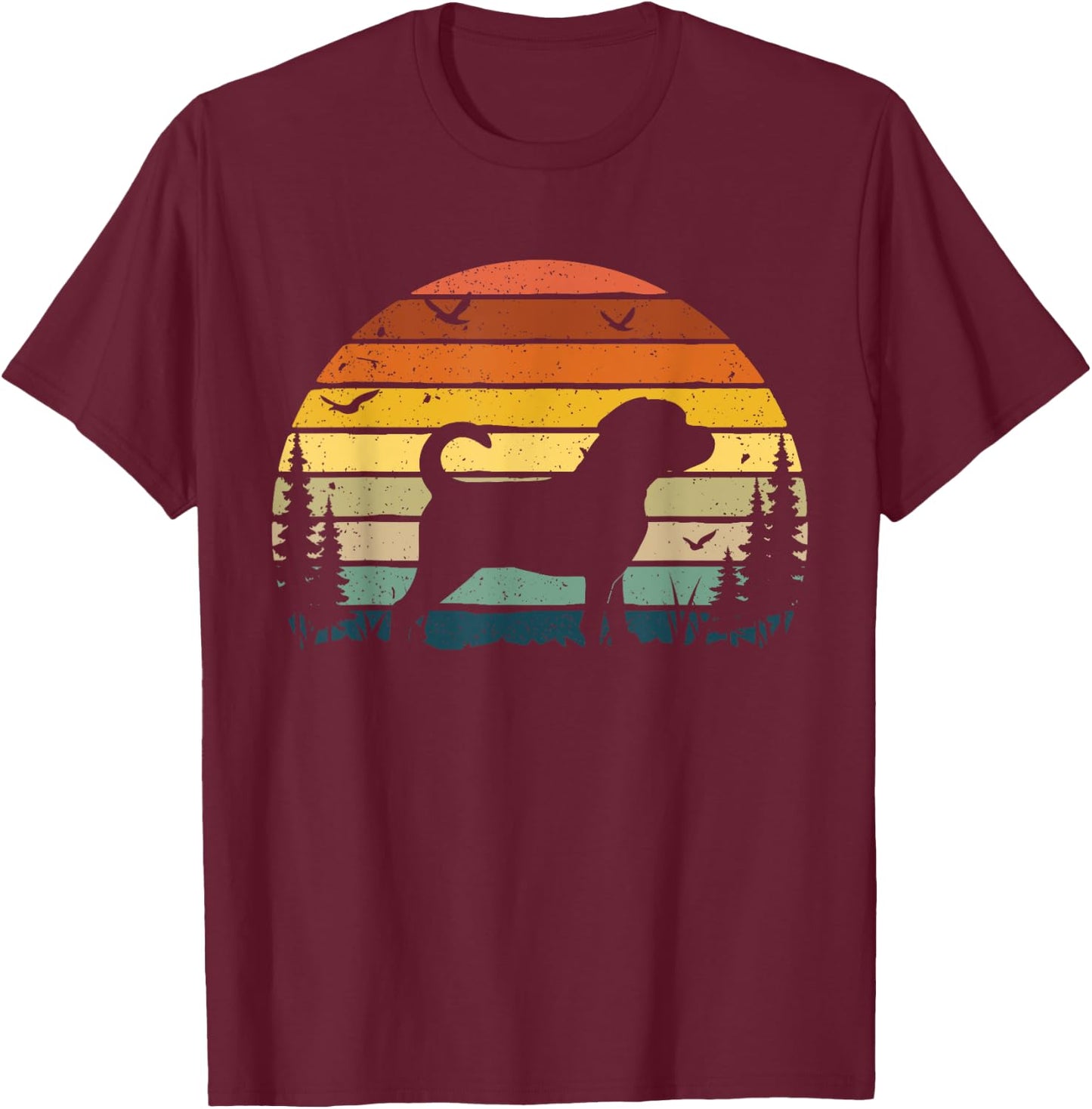 Puggle Vintage Retro Dog Pet Lover Gift Men Women Girls Kids T-Shirt - T-Shirt | Maroon