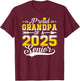 Proud Grandpa of a 2025 Senior Graduate, Funny Graduation T-Shirt - T-Shirt | Maroon