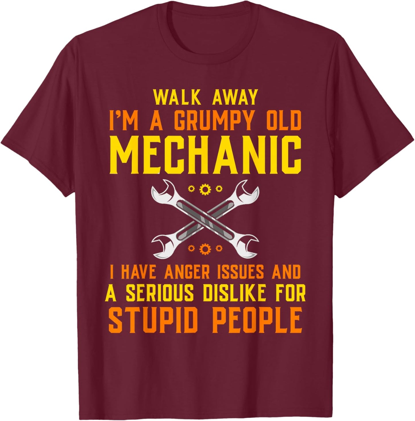Mechanic Engineer Handyman Garage Repairman T-Shirt - T-Shirt | Maroon