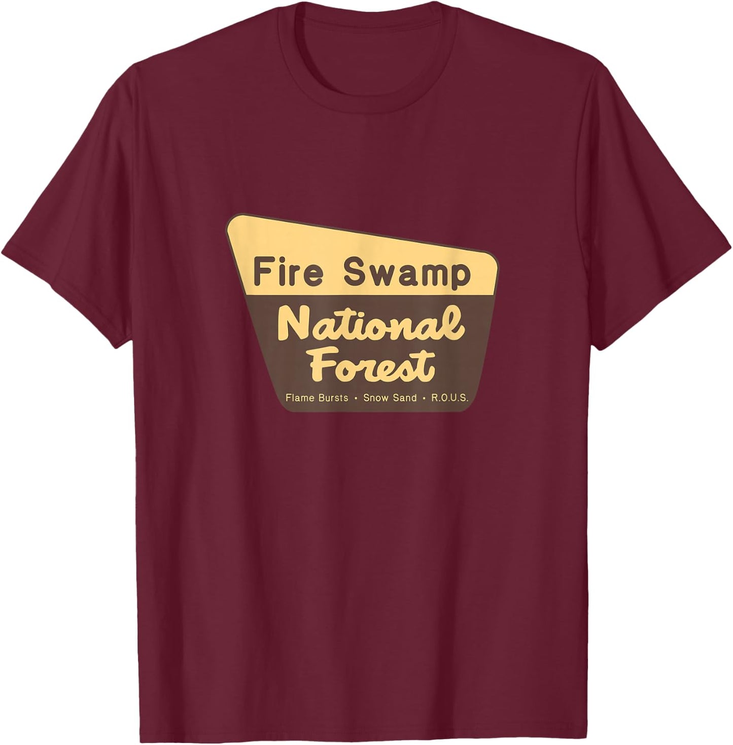 Fire Swamp National Forest [fictional] T-Shirt - T-Shirt | Maroon