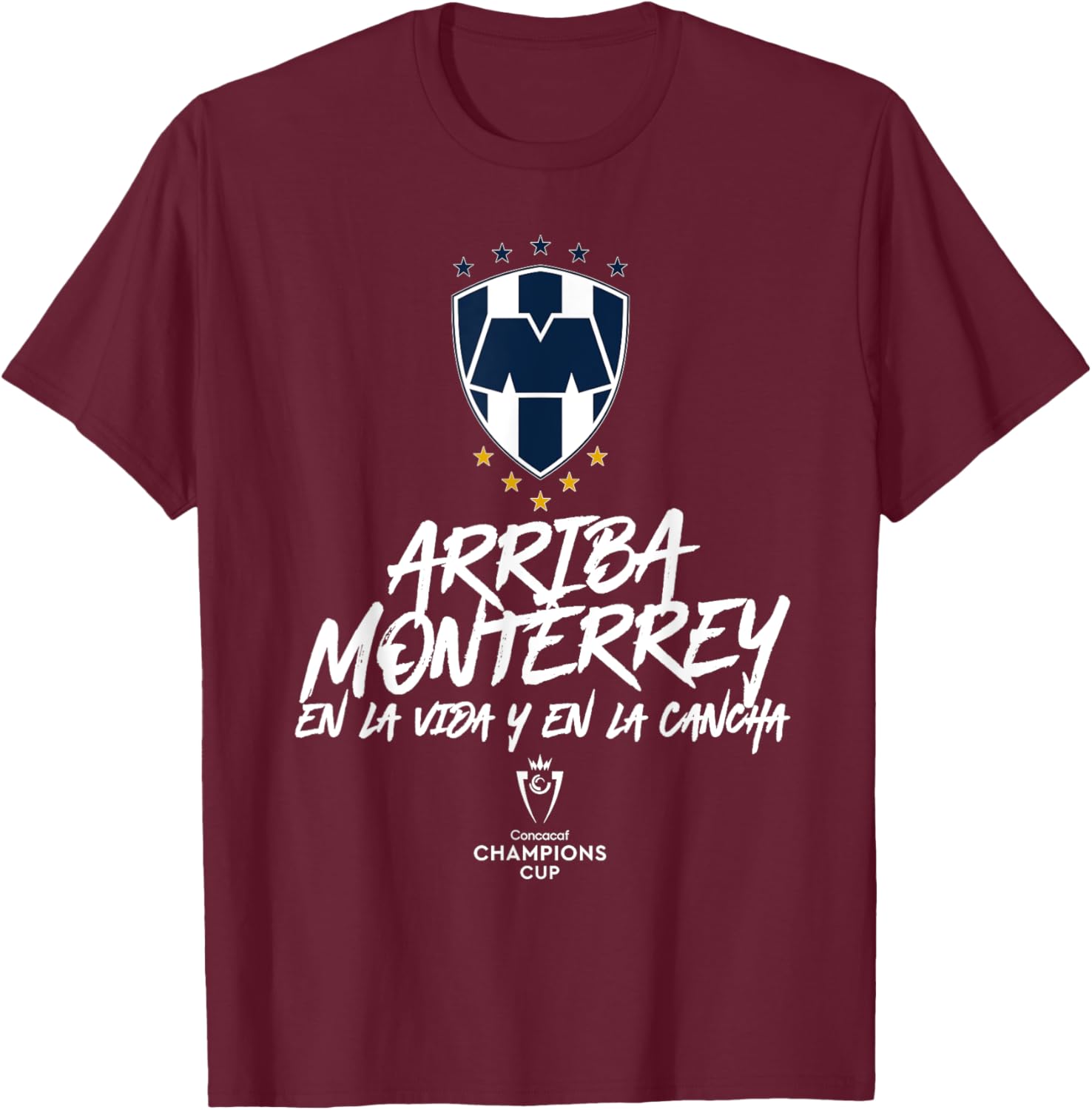 Exclusive Collection of Rayados de Monterrey T-Shirt - T-Shirt | Maroon