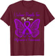 I Wear Purple For My Mom Alzheimer's Awareness, Butterfly T-Shirt - T-Shirt | Maroon