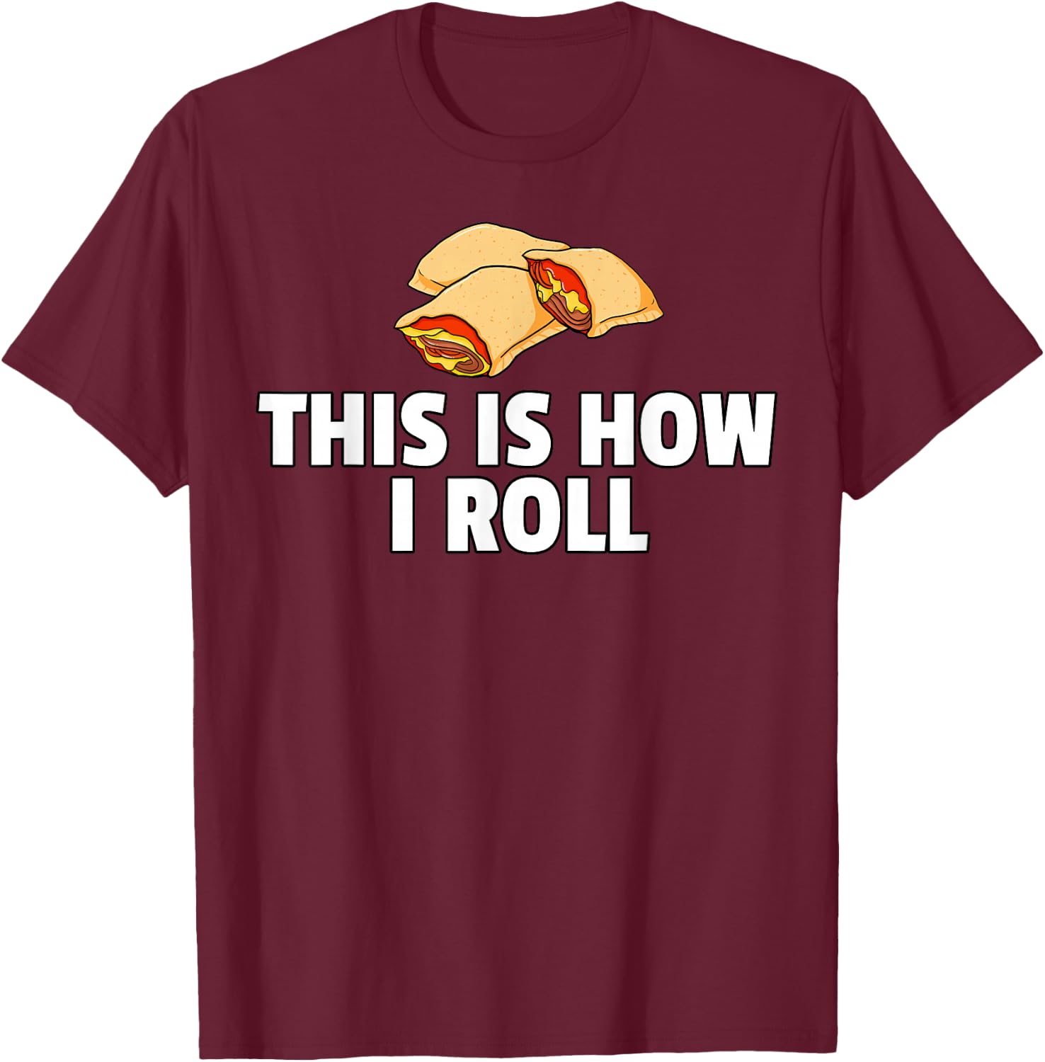 Pizza Rolls Funny Cheese Snack T-Shirt - T-Shirt | Maroon