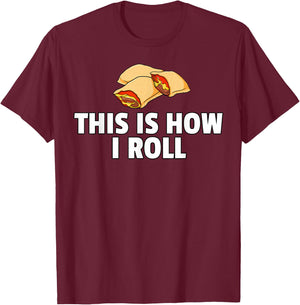 Pizza Rolls Funny Cheese Snack T-Shirt - T-Shirt | Maroon