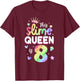 This Slime Queen Is 8 Year Old 8th Birthday Shirt For Girls T-Shirt - T-Shirt | Maroon