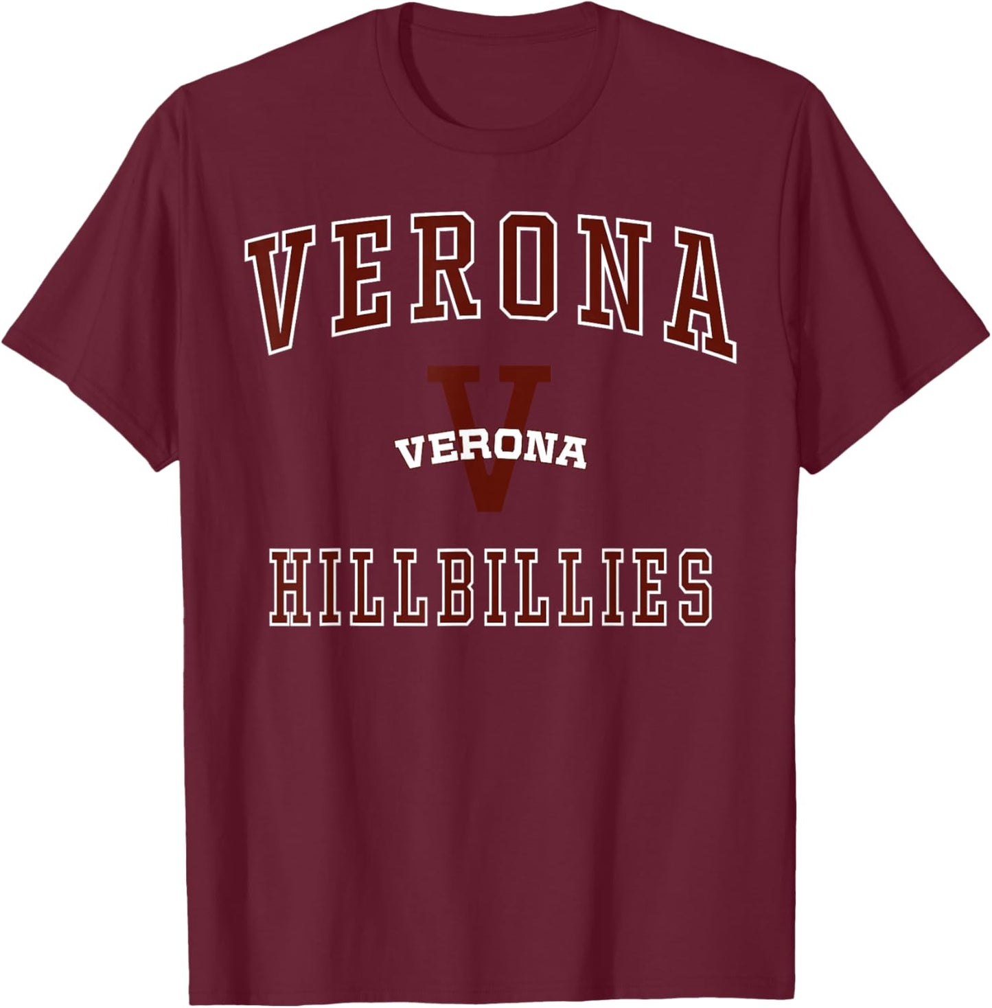 Verona High School Hillbillies T-Shirt - T-Shirt | Maroon