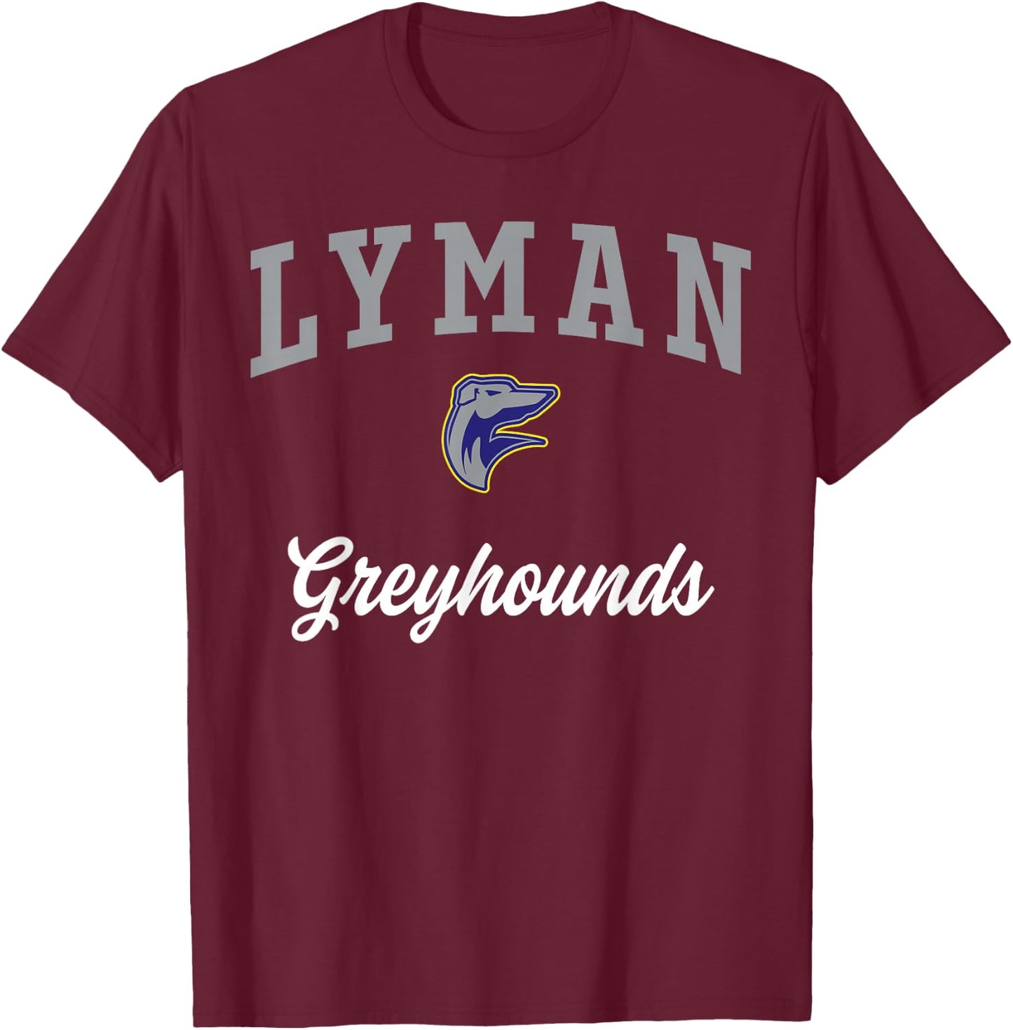 Lyman High School Greyhounds T-Shirt - T-Shirt | Maroon