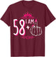 I Am 58 Plus 1 Middle Finger 58th Women's Birthday Funny T-Shirt - T-Shirt | Maroon