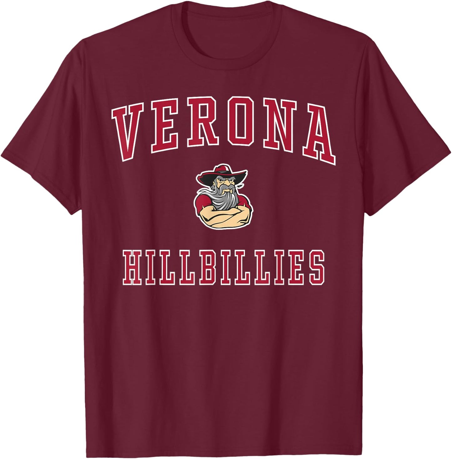 Verona High School Hillbillies T-Shirt - T-Shirt | Maroon