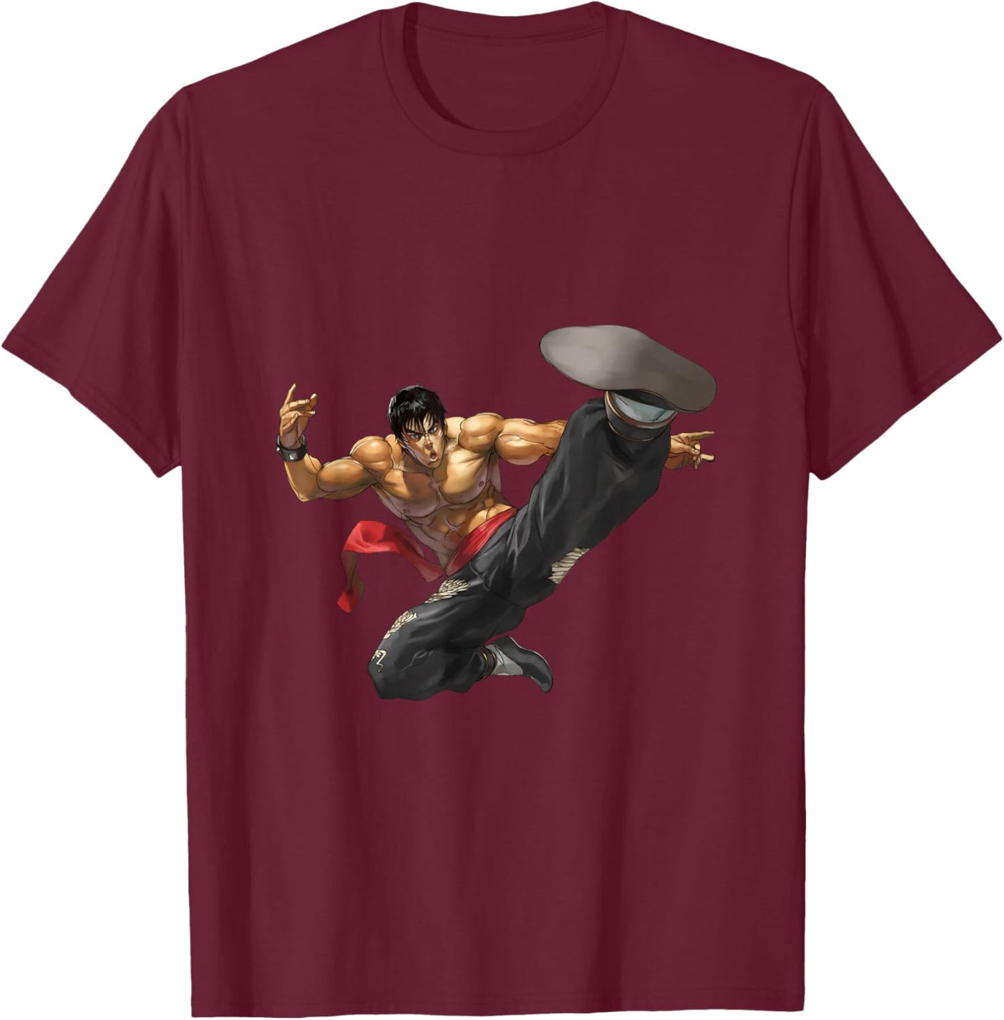 Tekken7 Marshall Law 003 T-Shirt - T-Shirt | Maroon