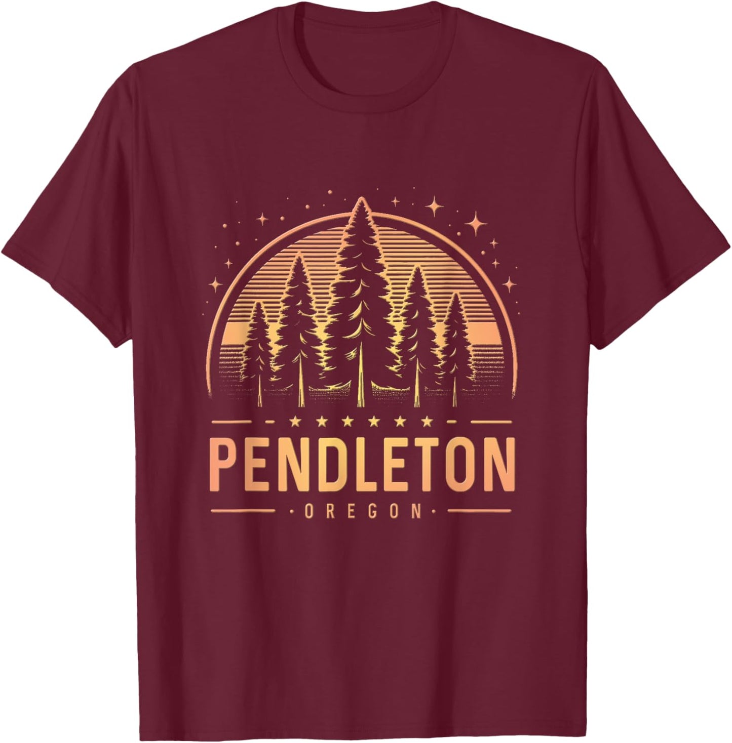 Pendleton | Pendleton Oregon | Pendleton OR Trekking T-Shirt - T-Shirt | Maroon