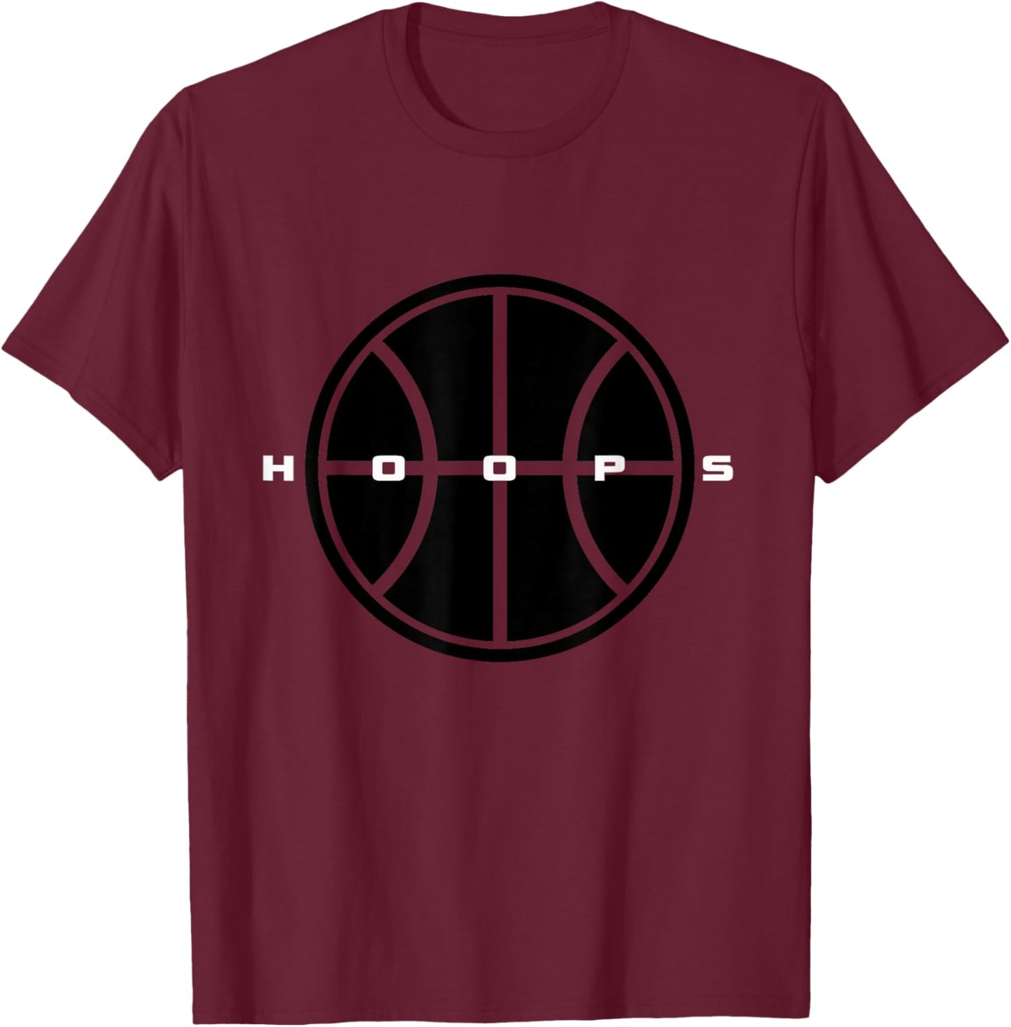 Hoops Basketball Apparel - Basketball T-Shirt - T-Shirt | Maroon