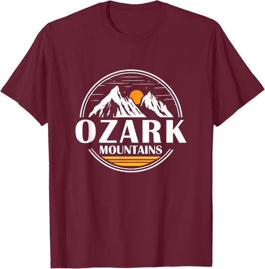 Ozark Mountains Arkansas Vacation Souvenir Gift T-Shirt - T-Shirt | Maroon