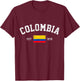 Colombia Est. 1810 Colombian Flag Independence Day T-Shirt - T-Shirt | Maroon