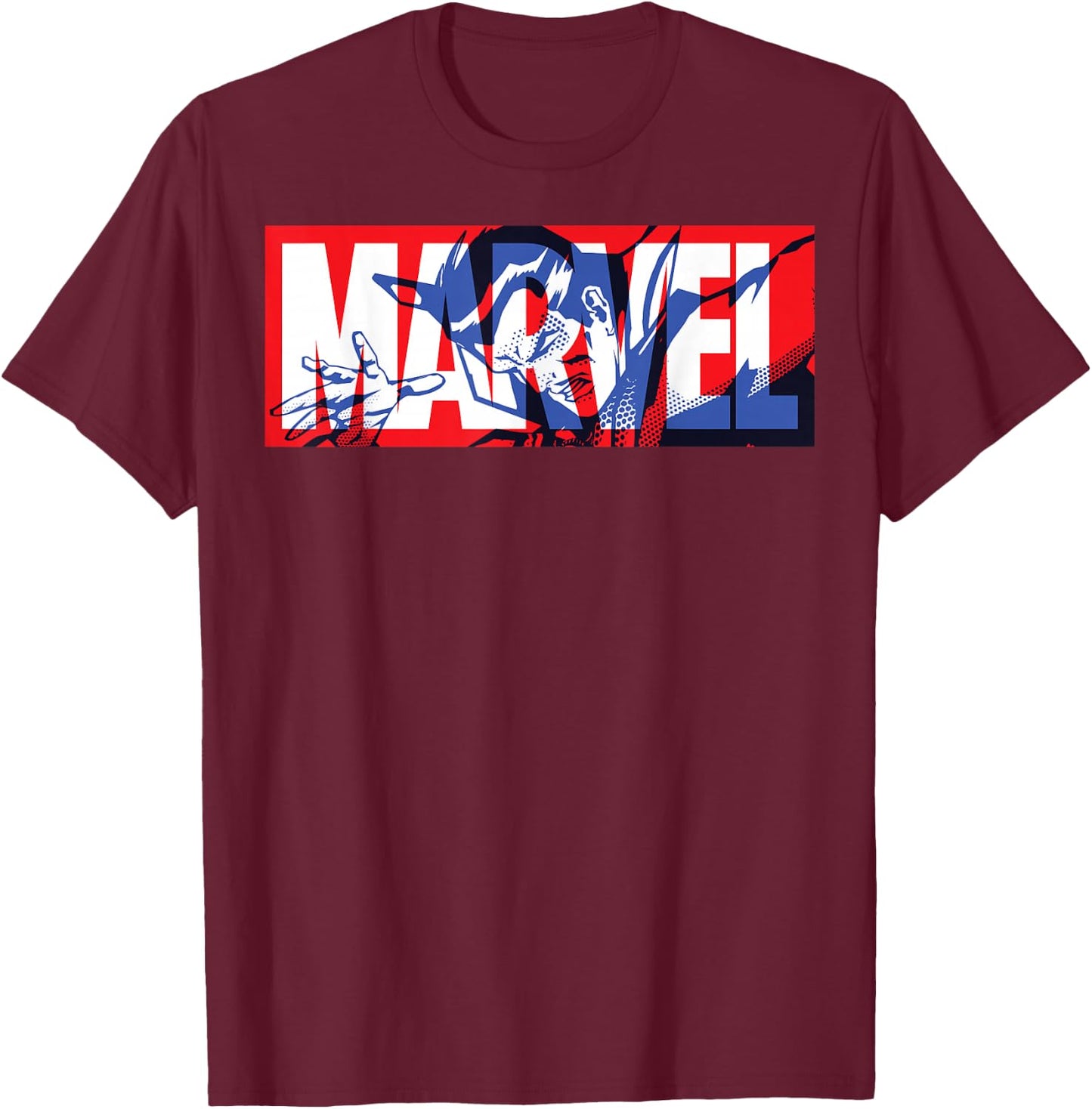 Marvel Doctor Strange Logo Fill T-Shirt - T-Shirt | Maroon