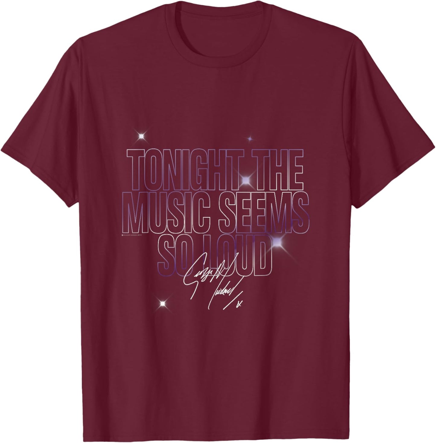 George Michael Tonight the Music Sparkled T-Shirt - T-Shirt | Maroon